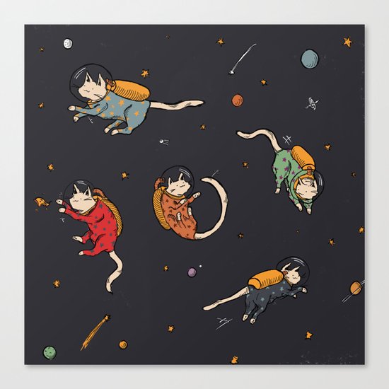 Cats in Space Canvas Print