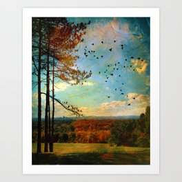 Looking West from Wickham Park in Autumn Art Print