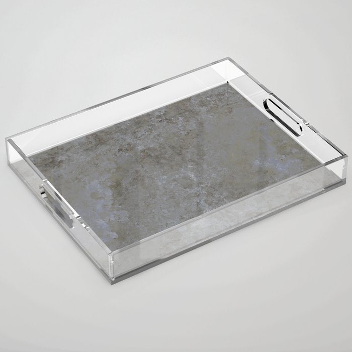 Grunge grey paint cement Acrylic Tray