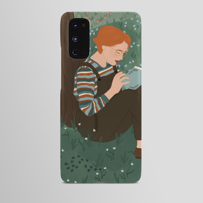 Reading in a Spring Forest Android Case