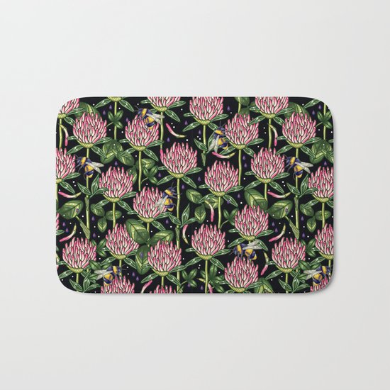 night work in the garden Bath Mat