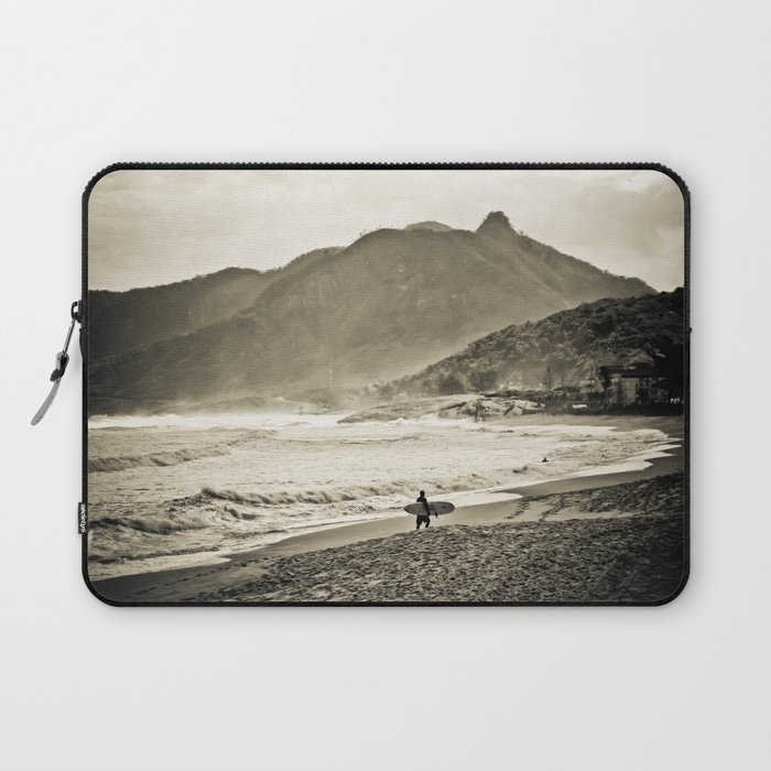 The Surfer and the Mountain Laptop Sleeve