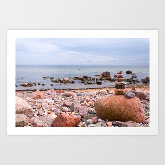 At the beach Art Print