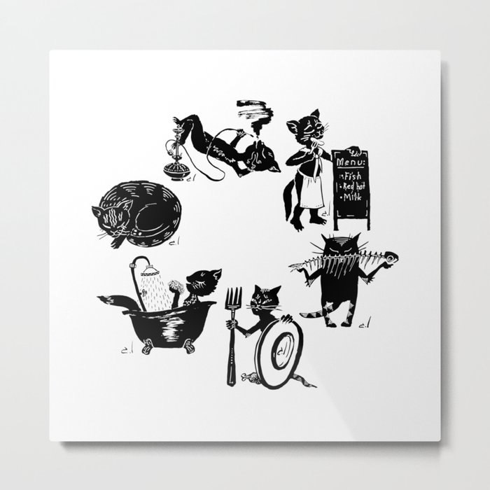 Hour of cats Metal Print