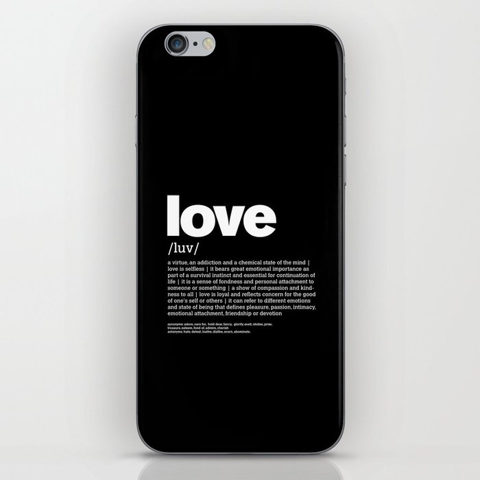 Define LOVE w/b iPhone Skin
