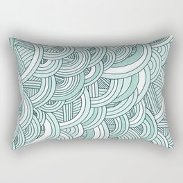 Magical Mermaid Scales | Sea Green Rectangular Pillow