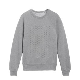 Silver And White Zig Zag Popular Collection Kids Crewneck