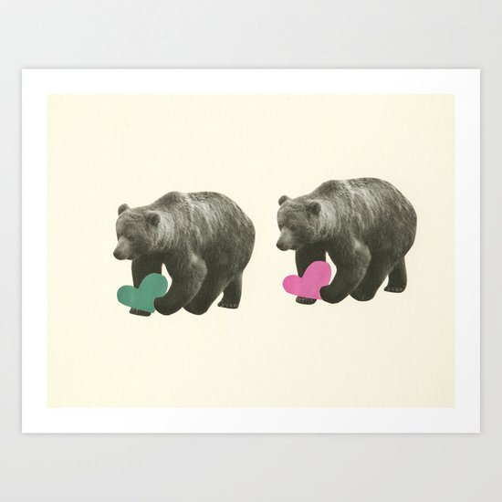 A Bear Romance Art Print