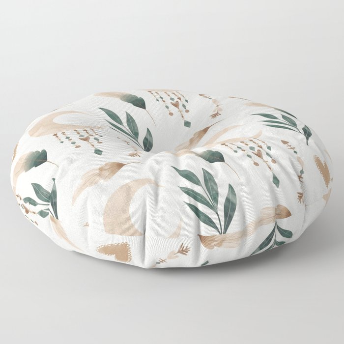 Moonlight Botanics - Watercolor Pattern Floor Pillow