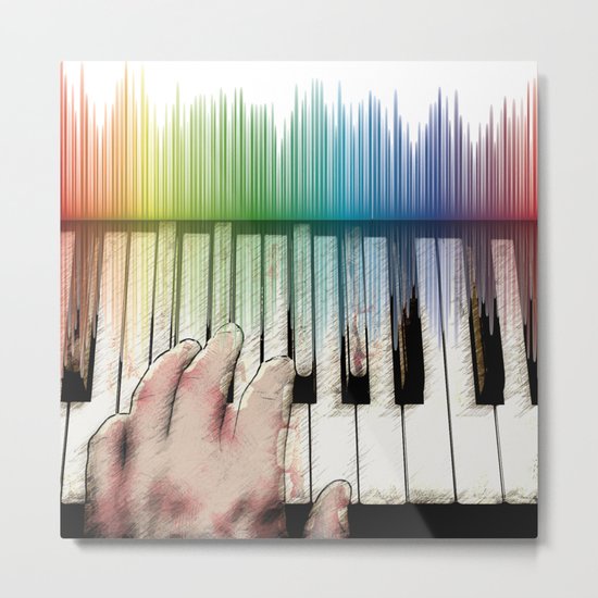 From keyboard to keyboard Metal Print