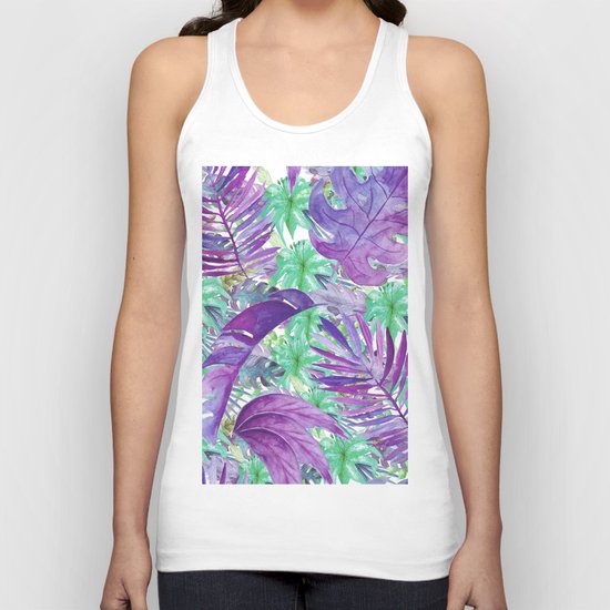 leaves and flowers Unisex Tank Top