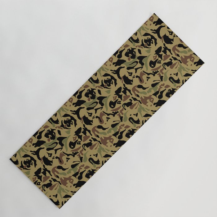 German Shepherd Camouflage Yoga Mat