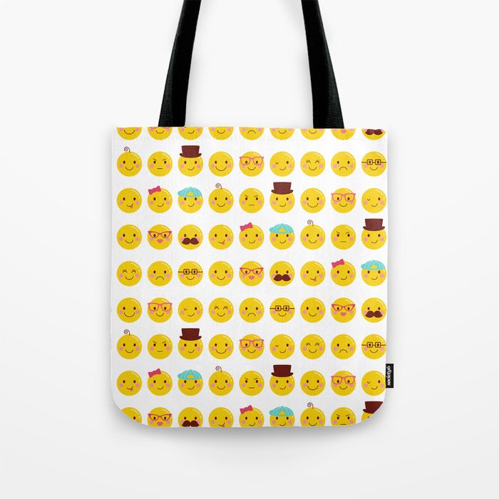 Cheeky Emoji Faces Tote Bag