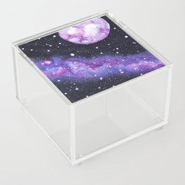 Watercolor Space Illustration Acrylic Box