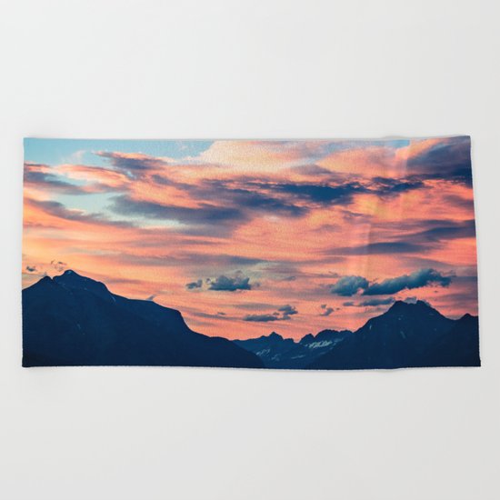 Sunset Mountains Beach Towel
