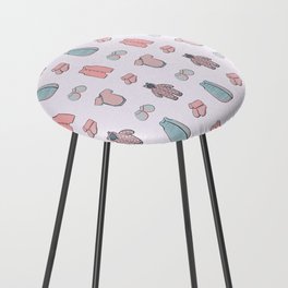 Pattern with clothes for newborns Counter Stool