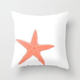 Coral Starfish Throw Pillow