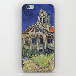 Impressionist Painting The Church at Auvers (1890) By Vincent Van Gogh iPhone Skin