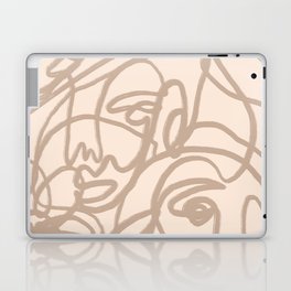 Figures Abstract Face Pattern Boho Earthy Laptop Skin