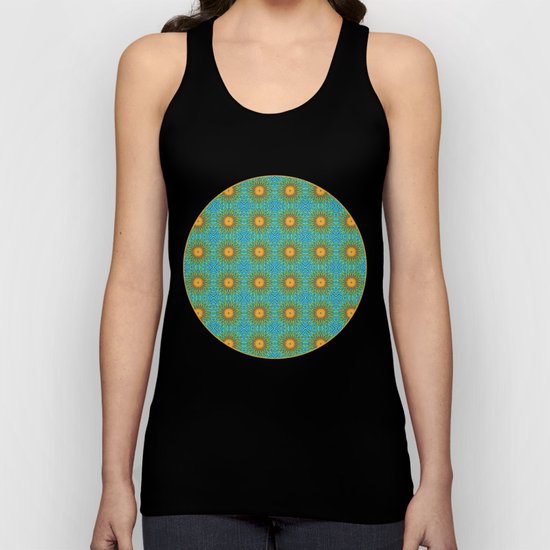Yellow Salsify Flower Pattern Unisex Tank Top