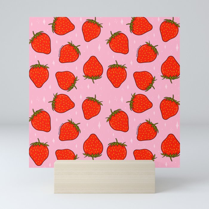 Strawberry Print Mini Art Print