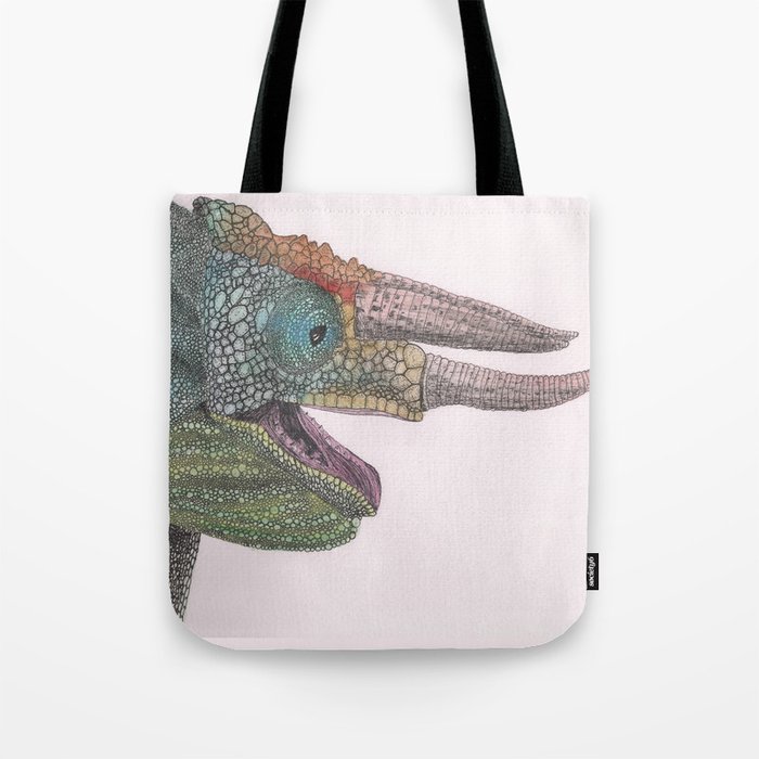 Happy Chameleon (watercolor) Tote Bag