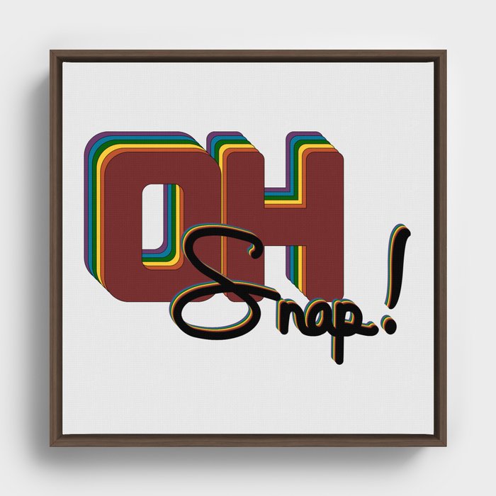 Oh Snap! Vintage Rainbow Framed Canvas