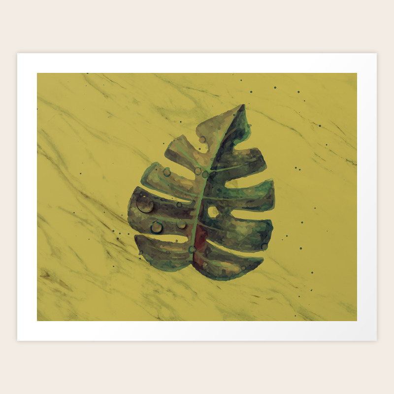 Yellow Philodendron Art Print By Nelvaandrea Society6