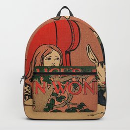 Vintage Alice's Adventures in Wonderland Book Cover Backpack
