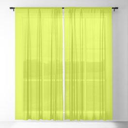 CHARTREUSE Neon solid color Sheer Curtain