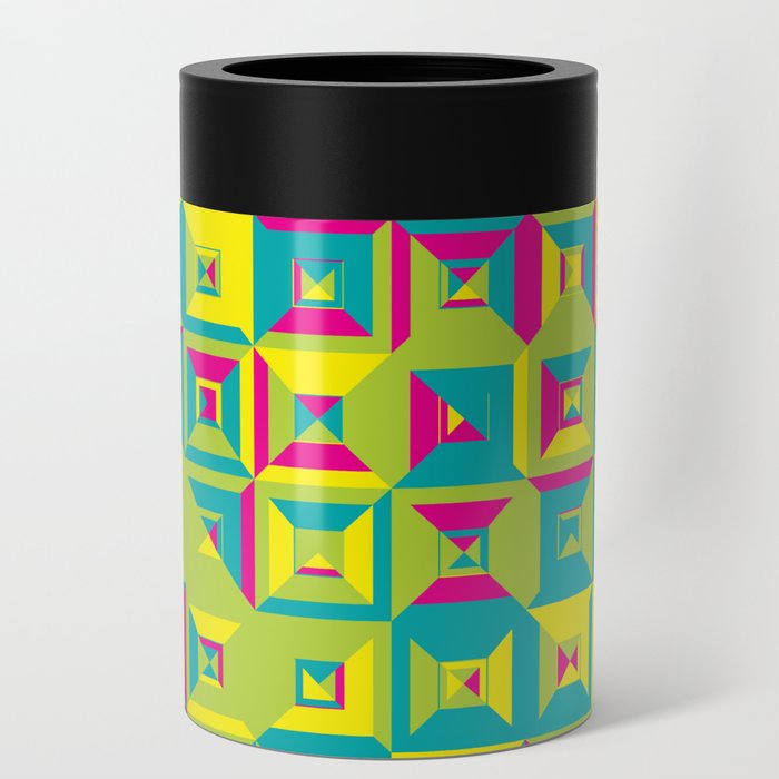 Funny Square Pattern Can Cooler