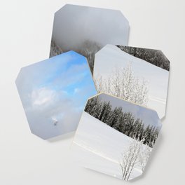 Beautiful Winter Mountains Coaster
