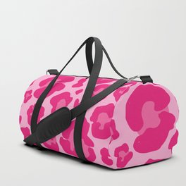 Pink Leopard Print Pattern Wallpaper - Preppy Aesthetic Duffle Bag