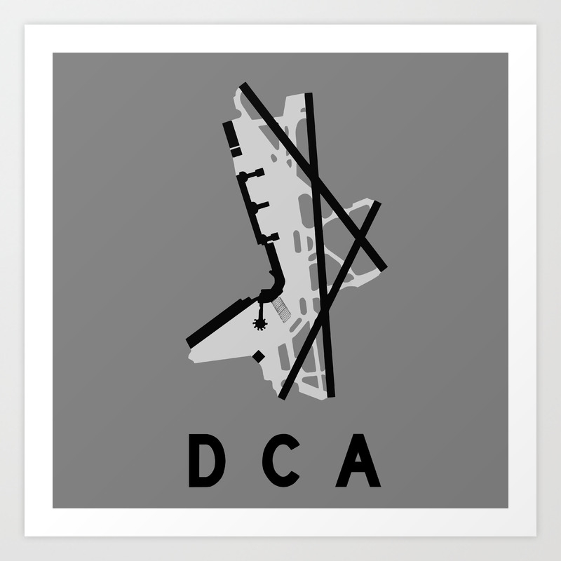 DCA Airport Diagram Art Print