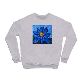 Voice: Throat Chakra Blue Lotus Meditation Crewneck Sweatshirt