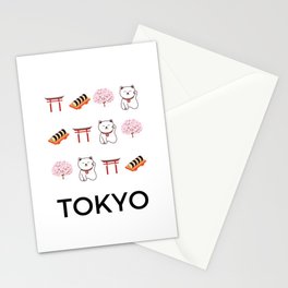 Tokyo Retro Illustration Art Decor Boho Vacations Modern Decor  Stationery Card