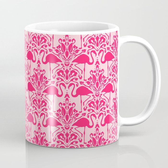 Flamingo Damask Coffee Mug