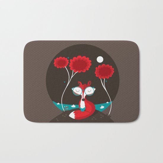 About a red fox Bath Mat