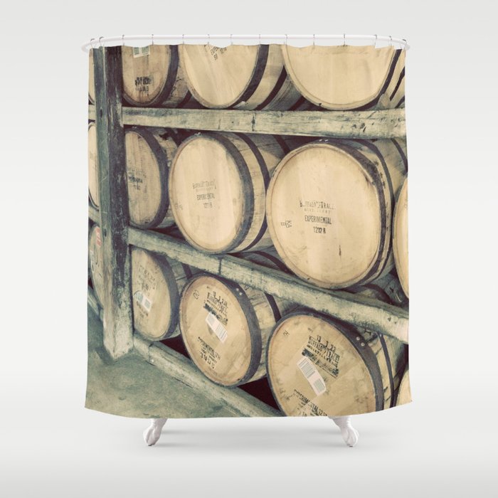 Kentucky Bourbon Barrels Color Photo Shower Curtain