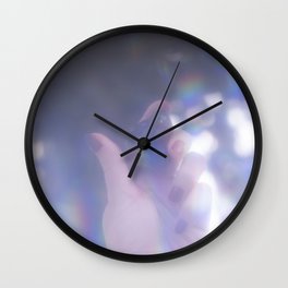  Stone in hand Wall Clock | Lambency, Manicure, Scintillation, Flash, Fingers, Color, Photofilter, Flashing, Stone, Unclear 