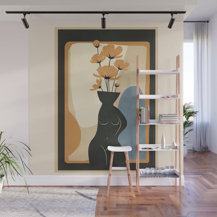 Modern Abstract Woman Body Vase 06 Wall Mural