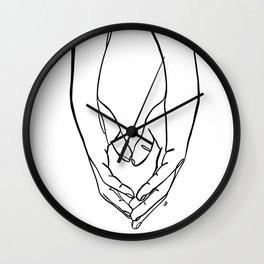 Holding our Heart in our Hands Wall Clock