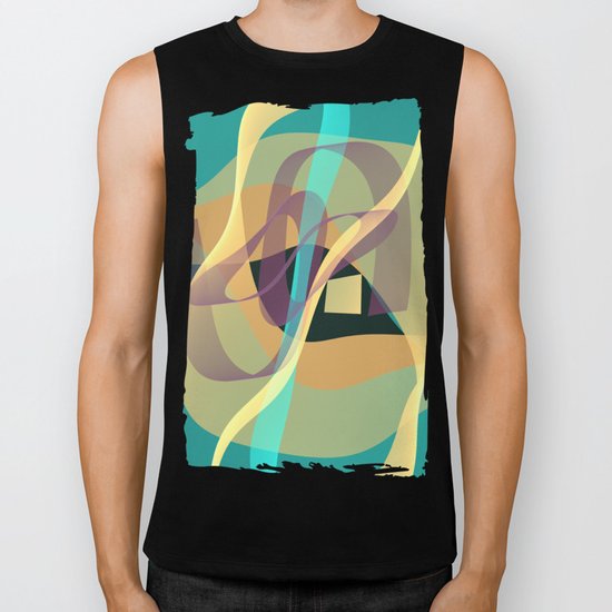 Floating in turquoise Biker Tank