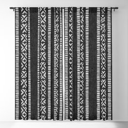 oceania vertical stripes - charcoal Blackout Curtain