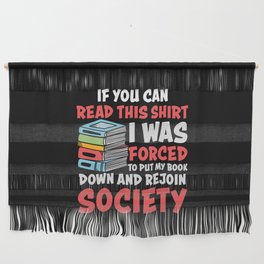 Funny Antisocial Book Lover Saying Wall Hanging