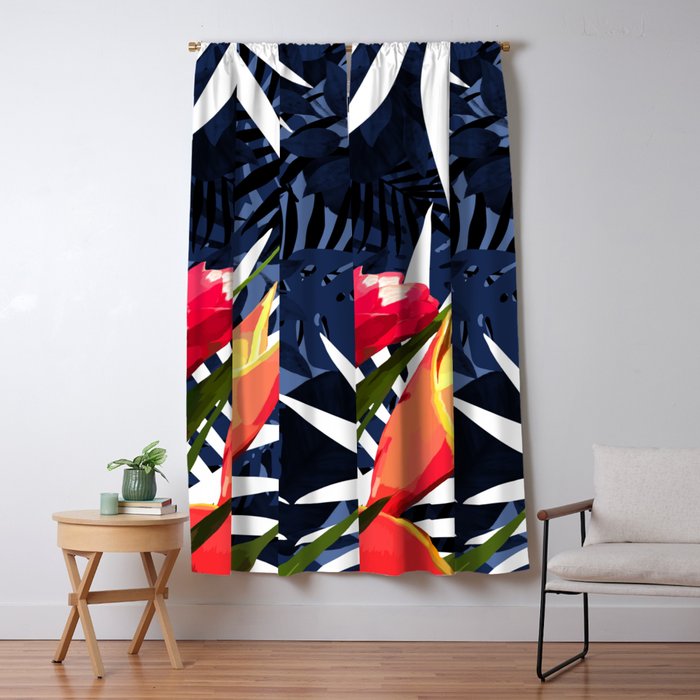 Bold Tropical Paradise Design Blackout Curtain By Oursunnycdays