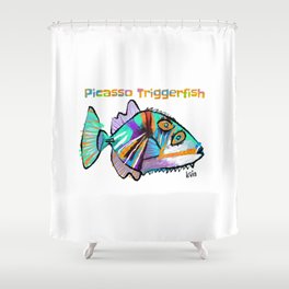 Picasso Trigger Fish Shower Curtain