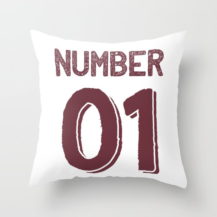 Number One Throw Pillow By Bruto Society6