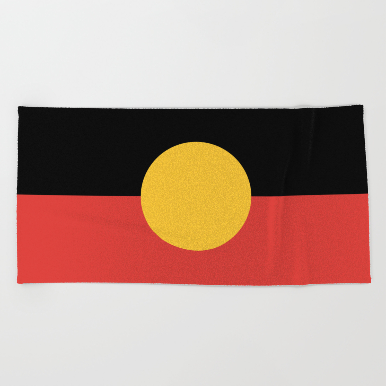 Regulering Kommuner Jurassic Park Australian Aboriginal Flag Beach Towel by HomeStead Digital | Society6