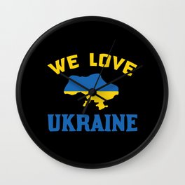 We Love Ukraine Wall Clock